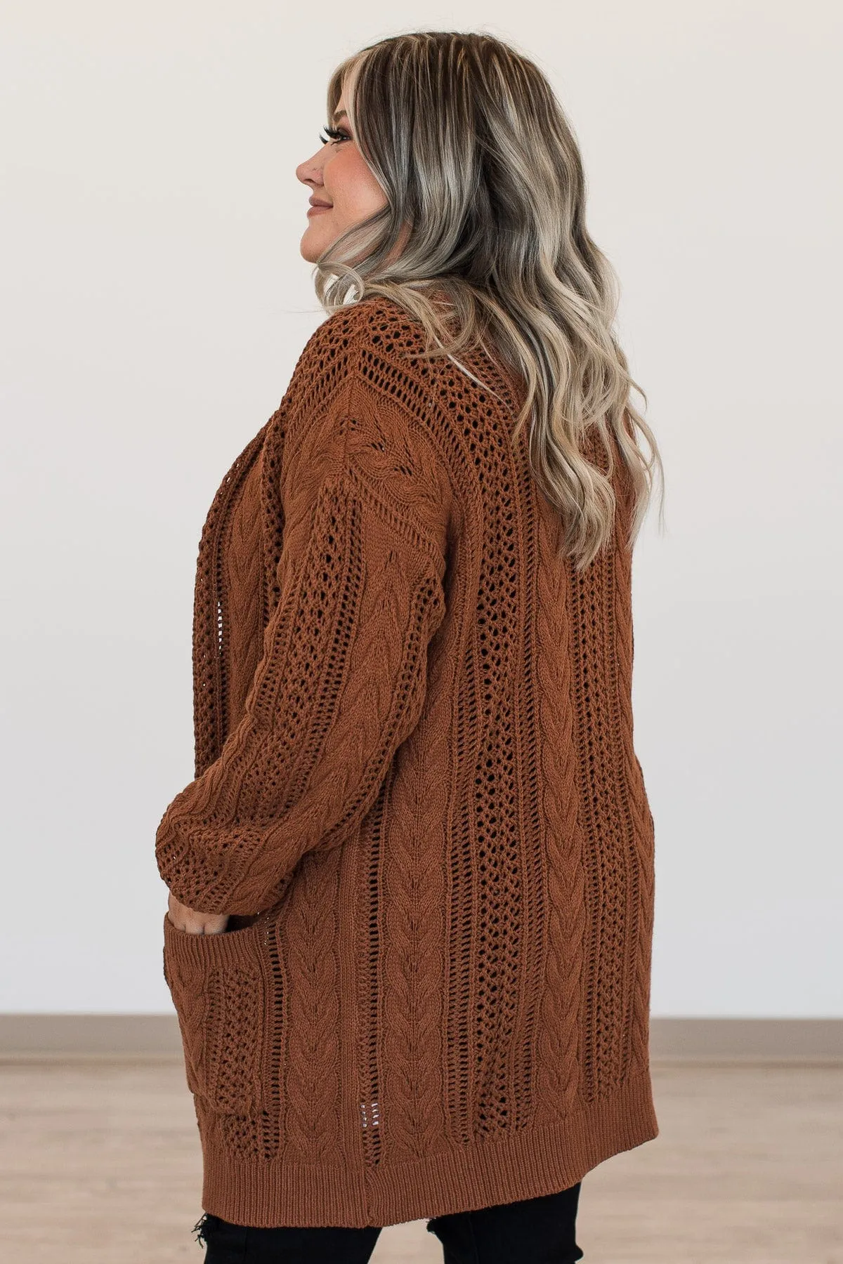 A Fresh Take Button Cardigan- Auburn