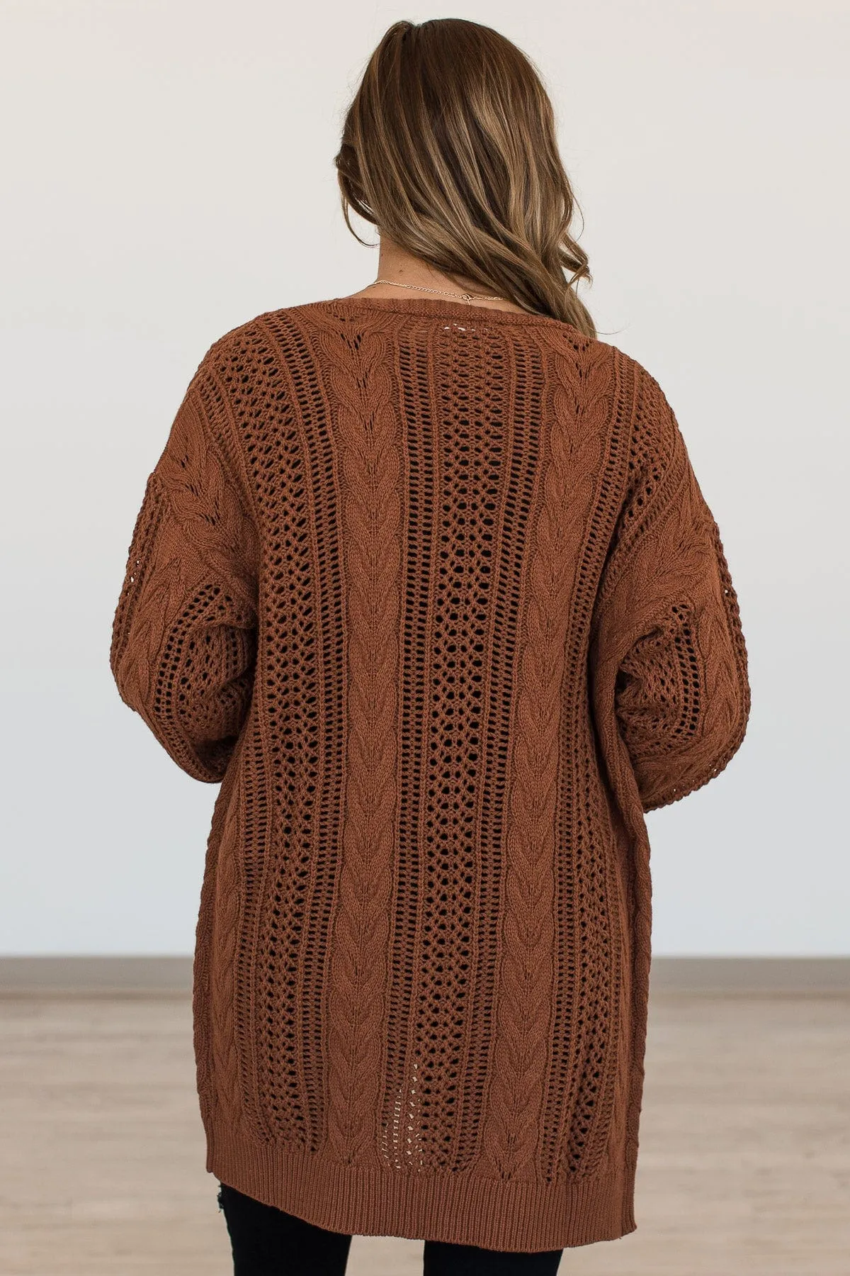 A Fresh Take Button Cardigan- Auburn