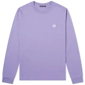 Acne Studios Long Sleeve Elwood Face TeeLavender Purple