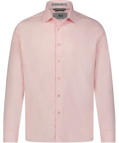 American Heritage Pink Hidden Button Down Bamboo Stretch Long Sleeve Shirt