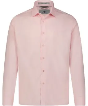 American Heritage Pink Hidden Button Down Bamboo Stretch Long Sleeve Shirt