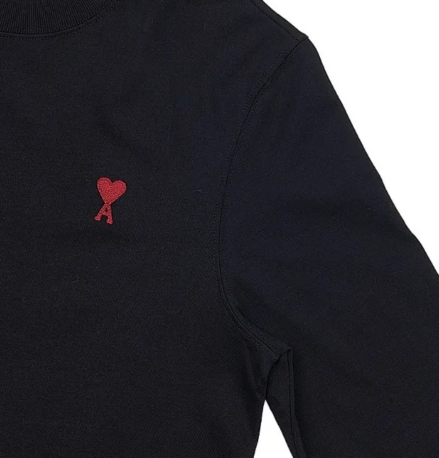 AMI PARIS  |Crew Neck Heart Unisex Street Style Long Sleeves Plain