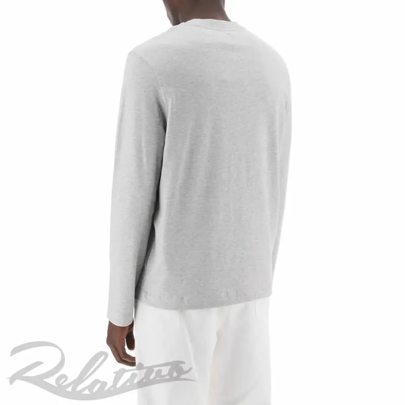 AMI PARIS  |Crew Neck Unisex Street Style Long Sleeves Plain Cotton