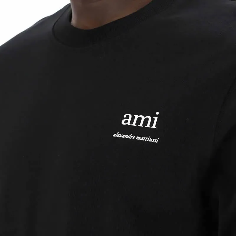 AMI PARIS  |Crew Neck Unisex Street Style Long Sleeves Plain Cotton