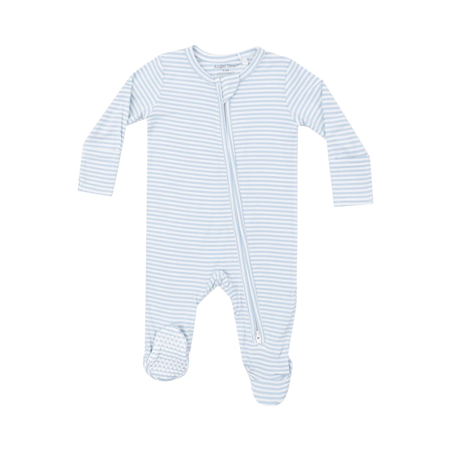 Angel Dear 2 Way Zipper Footie - Blue Stripe