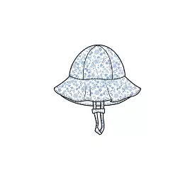 Angel Dear - Blue Calico Floral Sunhat