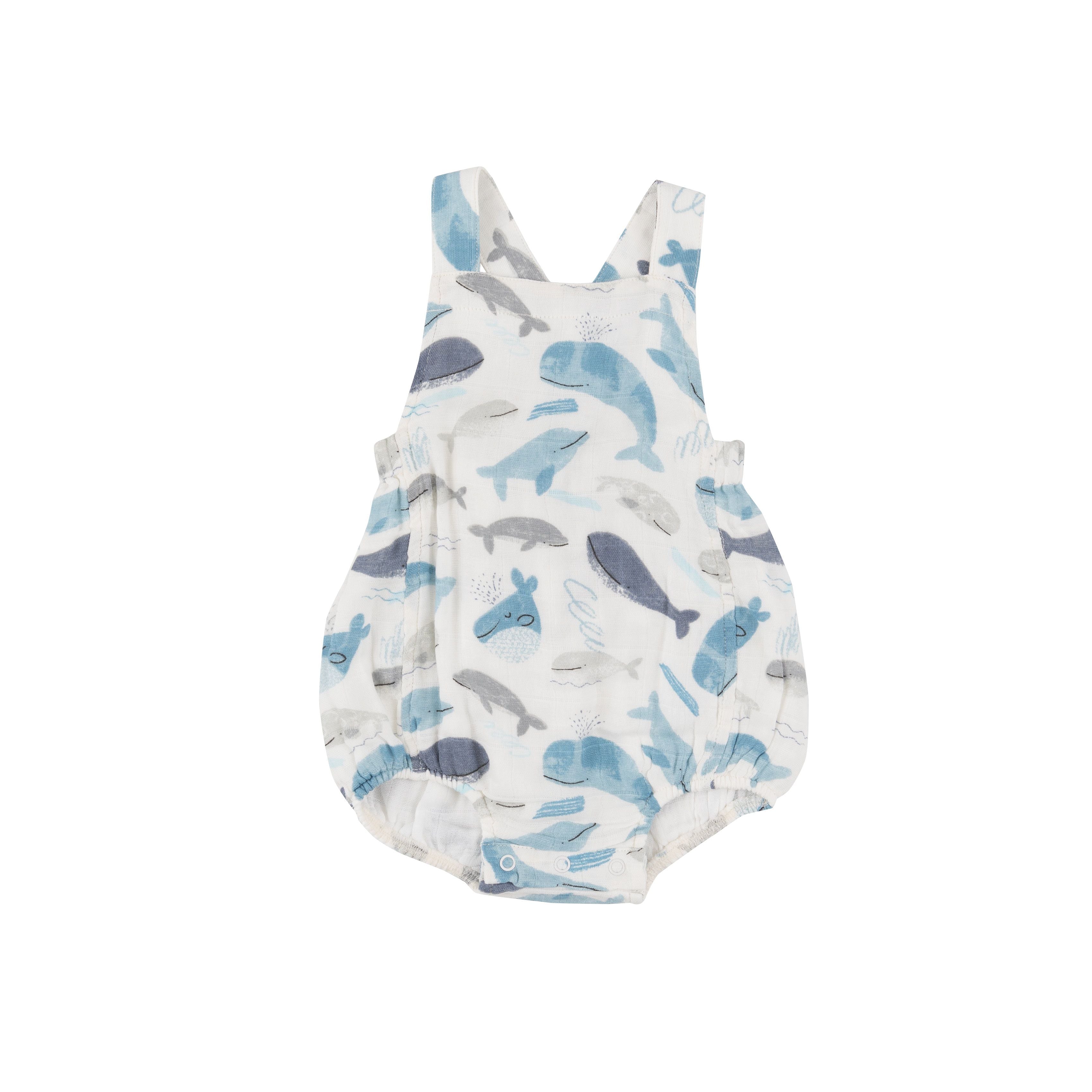 Angel Dear - Blue Whales Retro Sunsuit