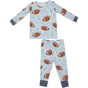 Angel Dear Footballs L/S Loungewear Set, Blue