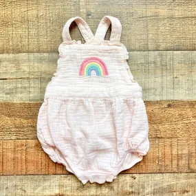 Angel Dear Pink Rainbow Embroidered Overall Bubble- Size 6-12M