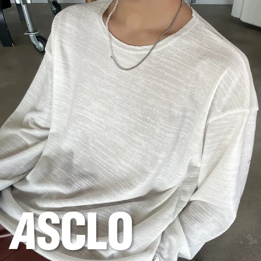 ASCLO  |Crew Neck Unisex Street Style U-Neck Long Sleeves Cotton