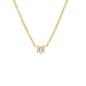 Baguette Trio Necklace