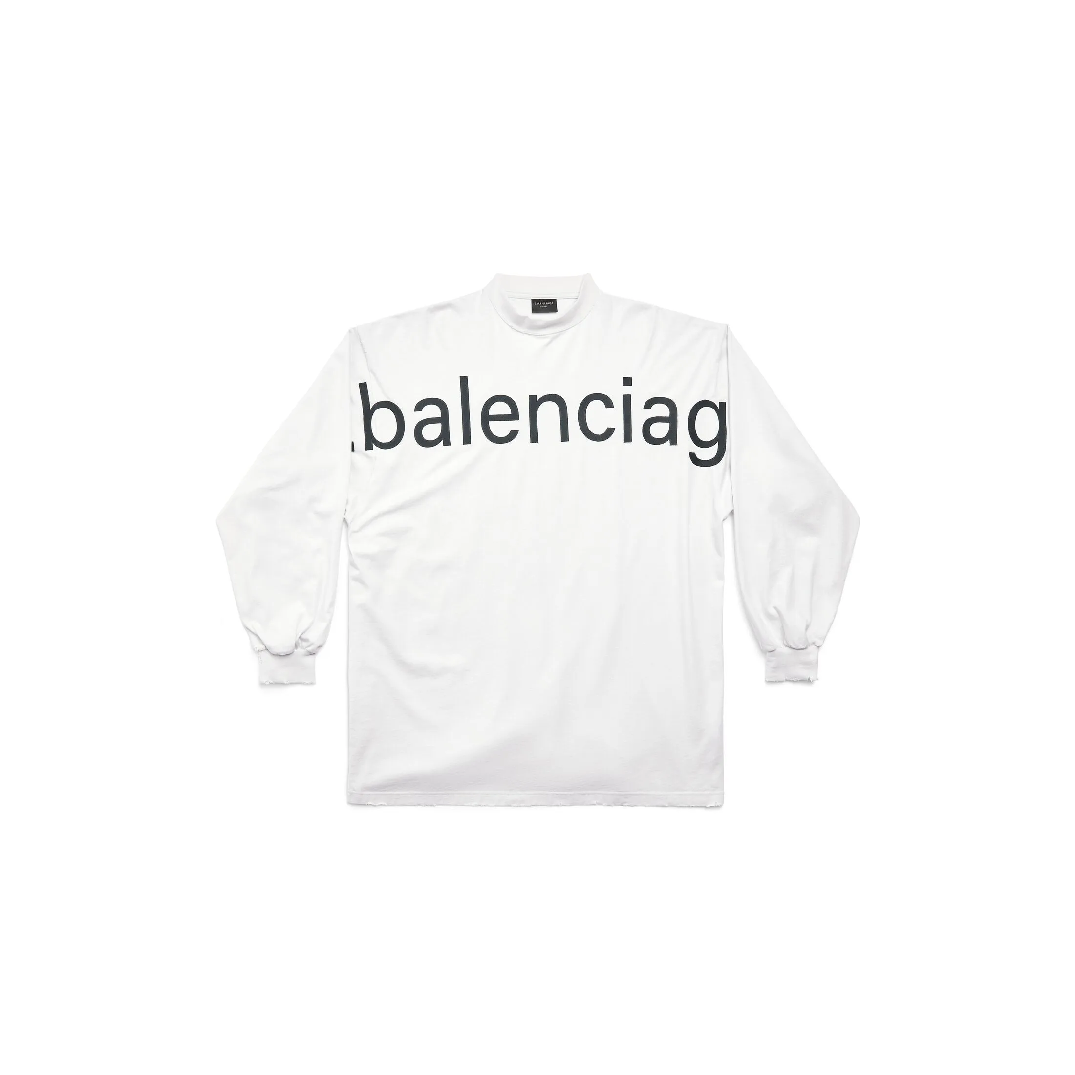 BALENCIAGA  |Bal.com Long Sleeve T-shirt Oversized in White