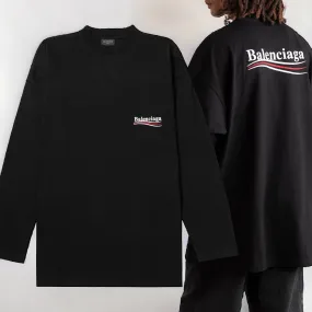 BALENCIAGA  |Crew Neck Street Style Long Sleeves Plain Cotton Oversized