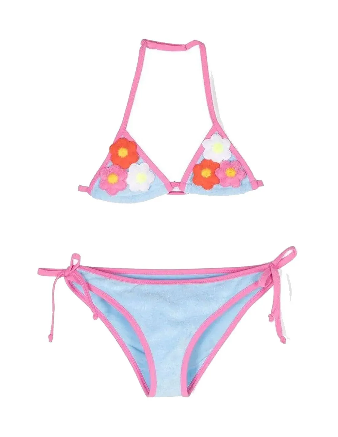 Bikini MC2 Saint Barth bimba Holly string patch azzurro PE23