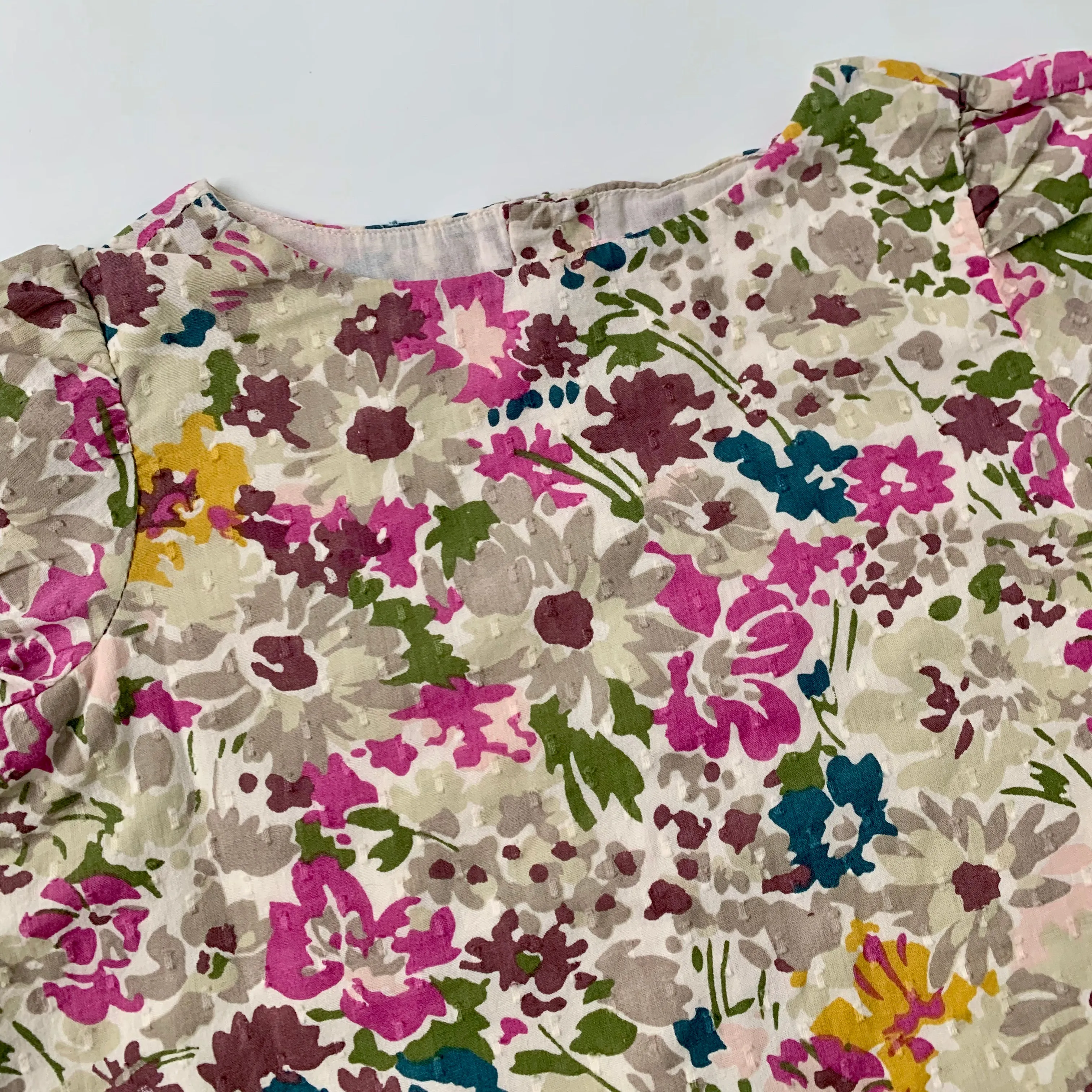 Bonpoint Floral Print Blouse With Puff Sleeves: 4 Years