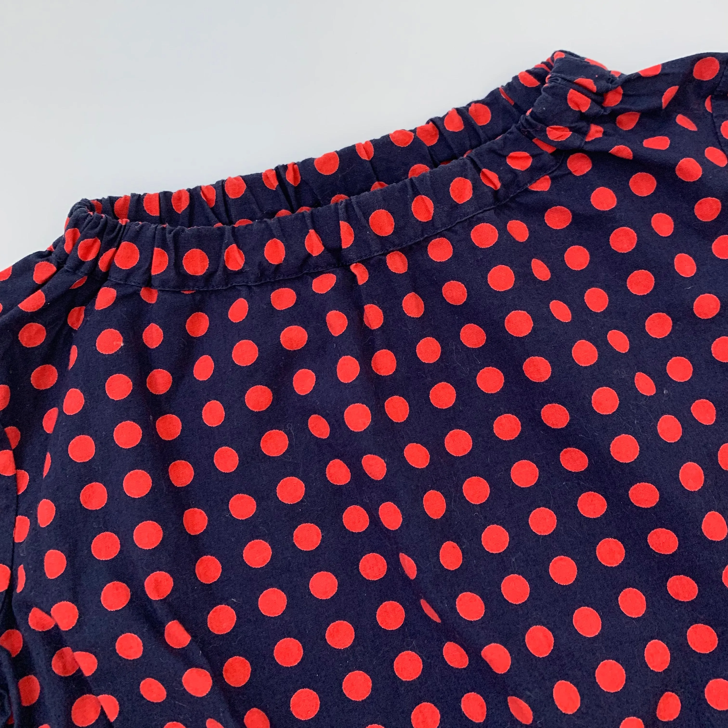 Bonpoint Navy And Red Polka Dot Dress: 4 Years