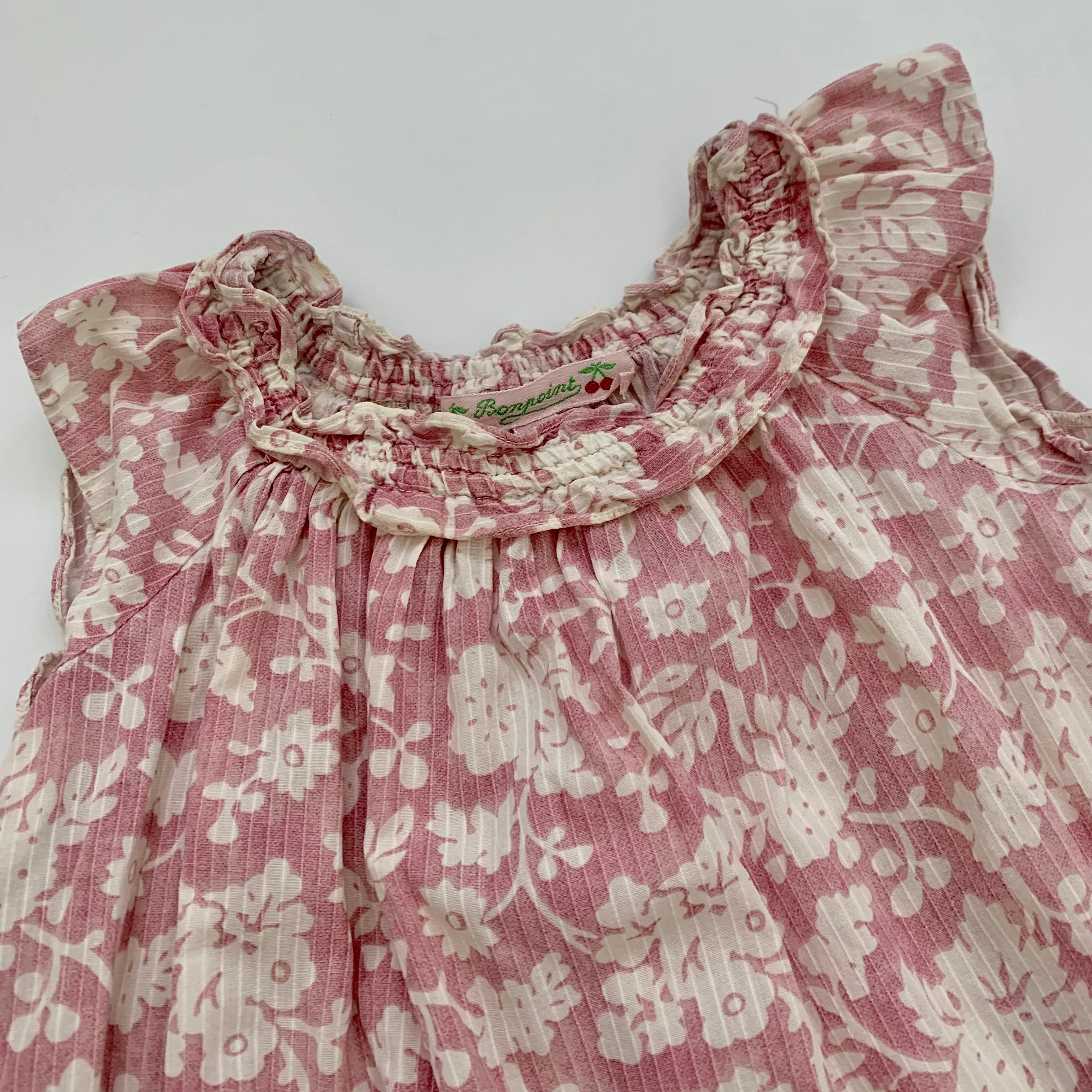 Bonpoint Pink And White Floral Summer Dress: 18 Months