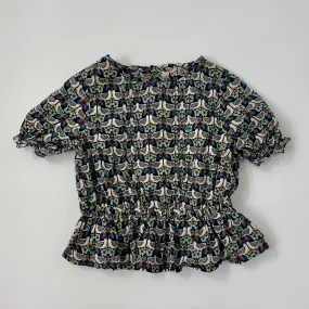 Bonpoint Singing Bird Liberty Print Cotton Blouse: 4 Years