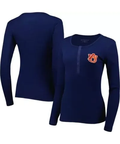 Boxercraft NCAA Auburn Tigers Harper Henley Long Sleeve T-Shirt