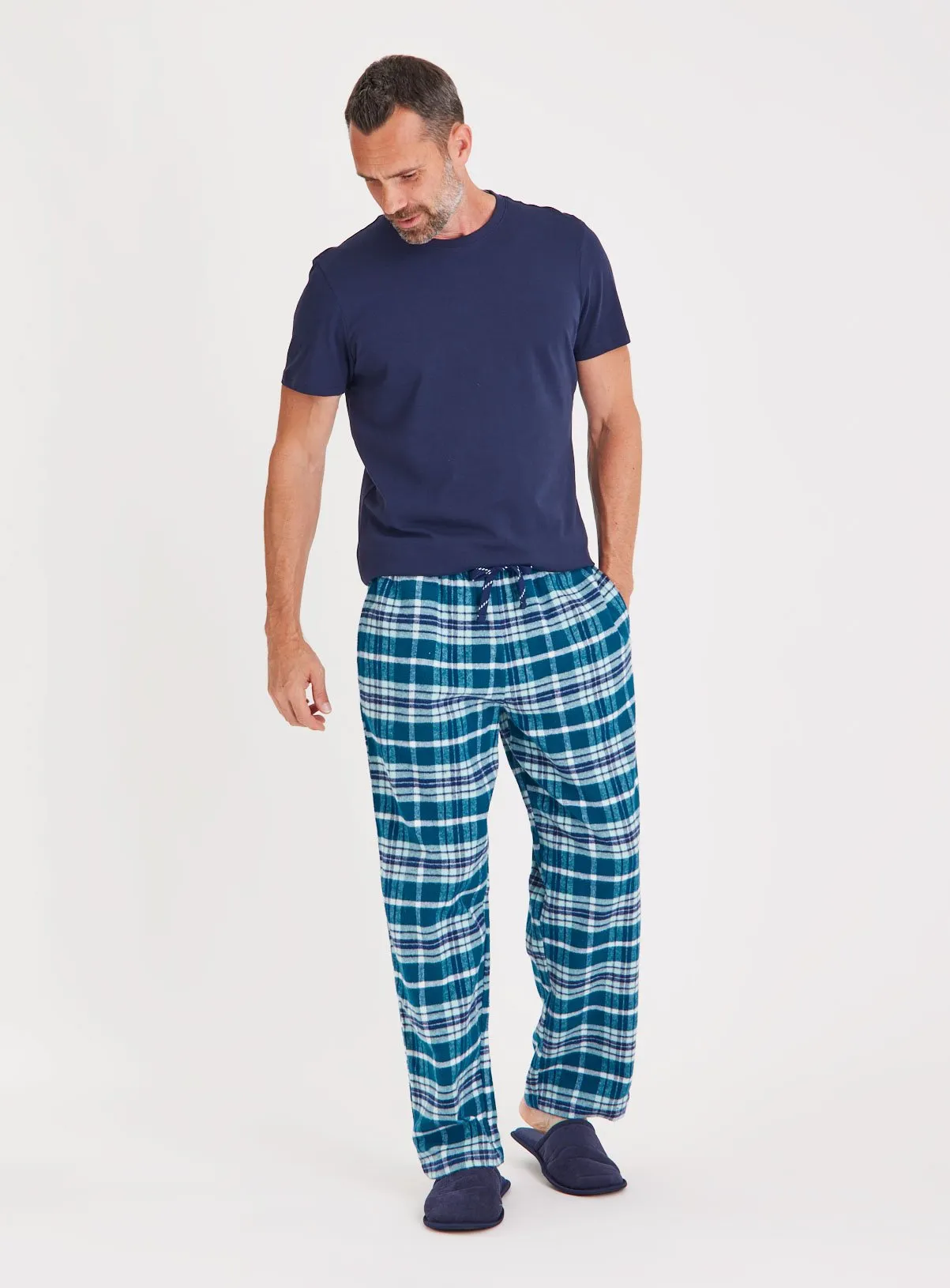 Buy Green Fleecy Pyjamas Bottoms S | Loungewear | Tu