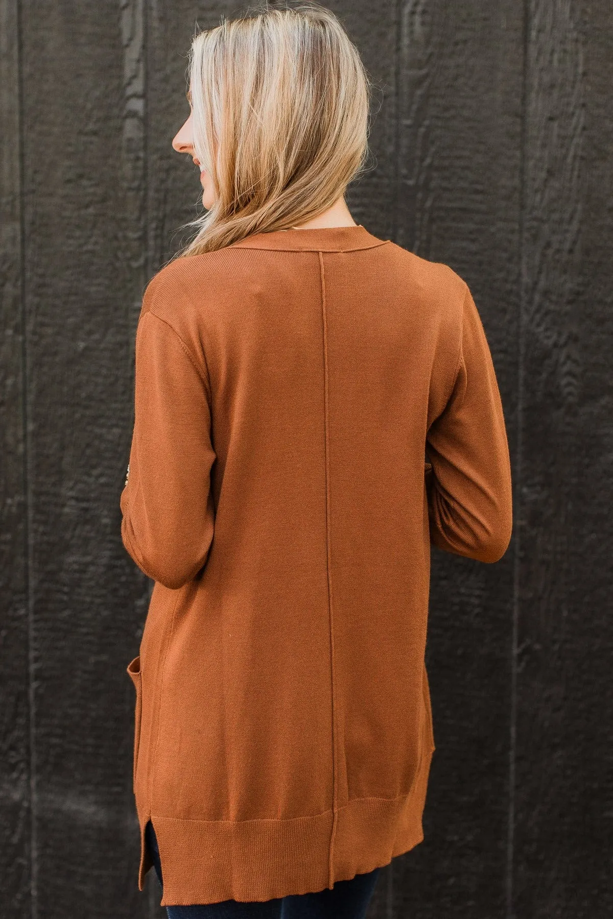 Can't Resist This Knit Cardigan- Cinnamon