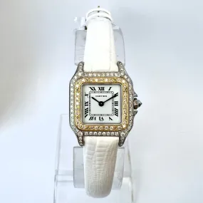 CARTIER PANTHERE 23mm Quartz 2 Tone 1.02TCW DIAMOND Watch