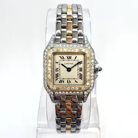 CARTIER PANTHERE Quartz 23mm 1 Row Gold 0.86TCW DIAMOND Watch