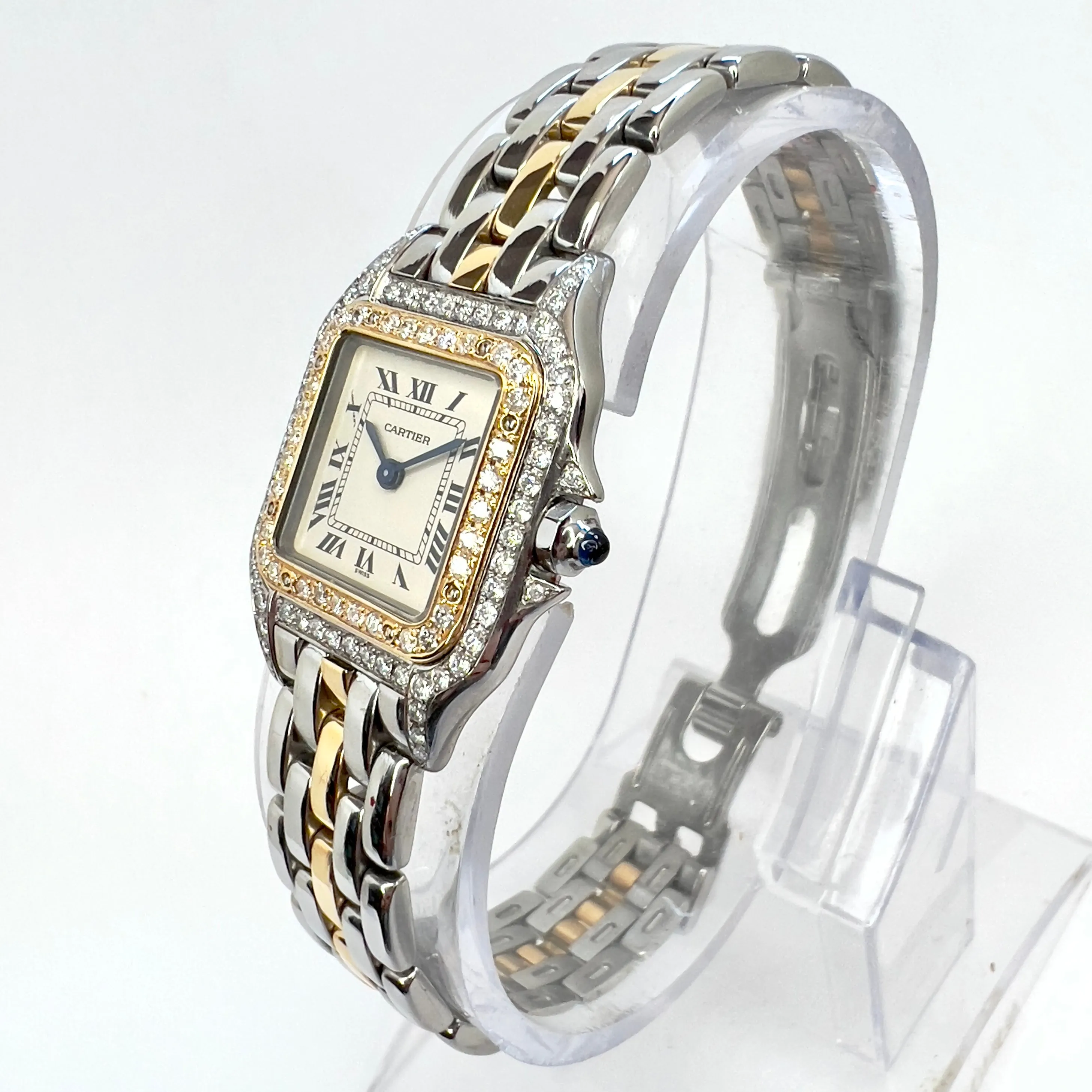 CARTIER PANTHERE Quartz 23mm 1 Row Gold 0.86TCW DIAMOND Watch