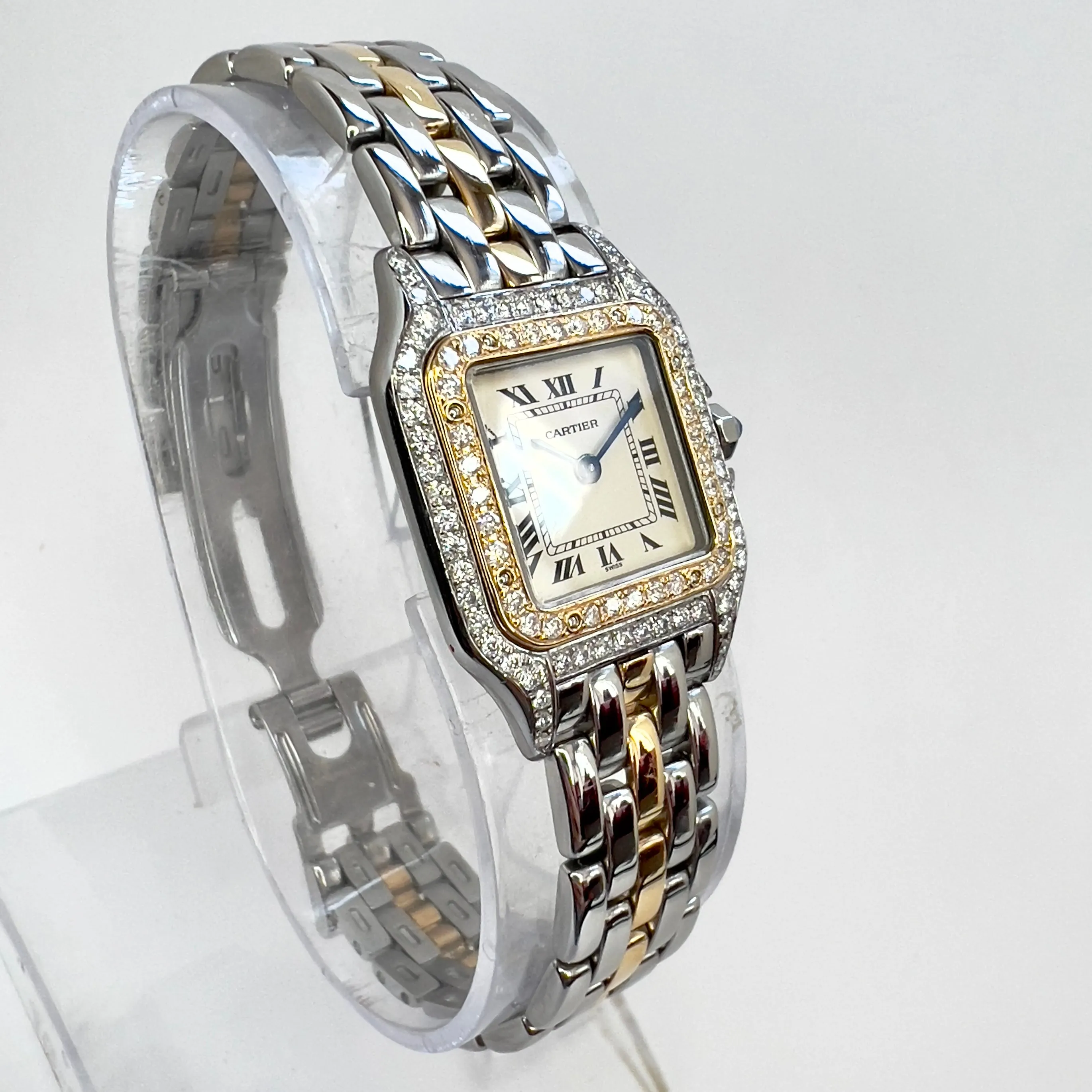 CARTIER PANTHERE Quartz 23mm 1 Row Gold 0.86TCW DIAMOND Watch