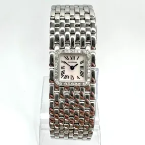 CARTIER Panthere RUBAN Quartz Steel 0.27TCW DIAMOND Watch