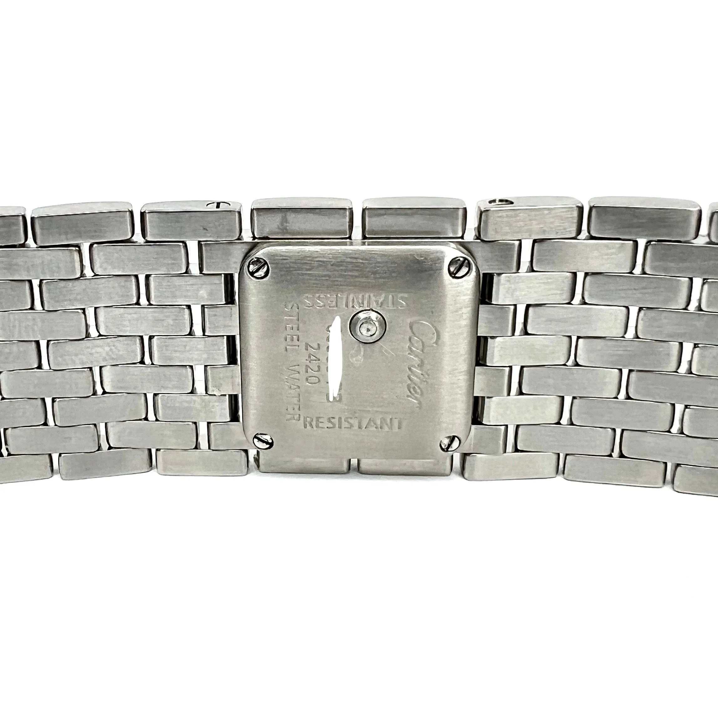 CARTIER Panthere RUBAN Quartz Steel 0.27TCW DIAMOND Watch