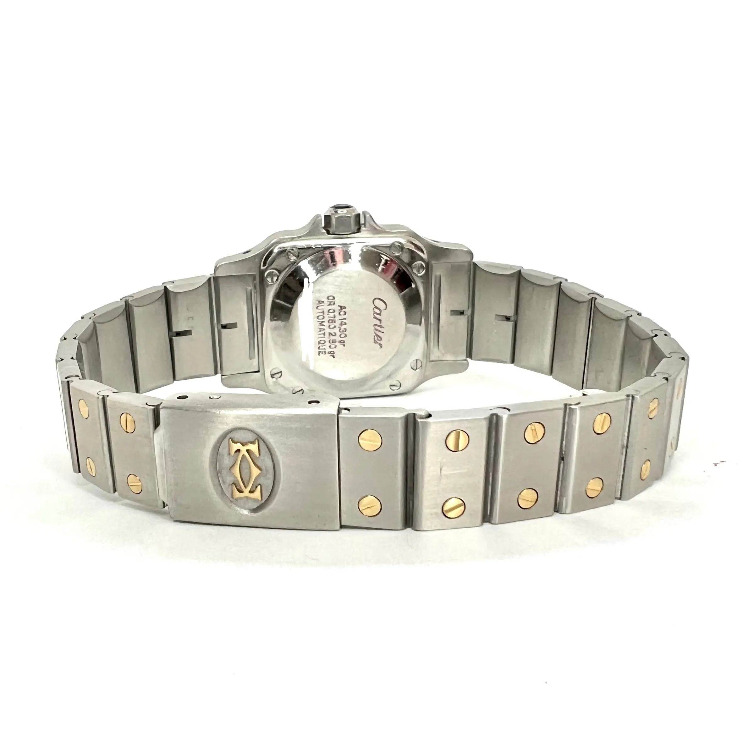 CARTIER SANTOS GALBEE 24mm Automatic 2 Tone 0.69TCW Diamond Watch