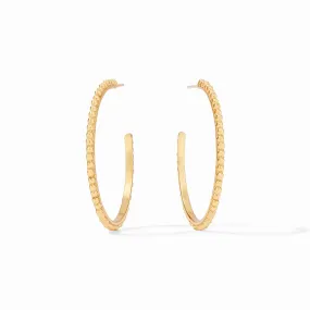 Colette Bead Hoop Earrings Gold Large by Julie Vos