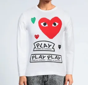 COMME des GARCONS  |Crew Neck Unisex Street Style Long Sleeves Cotton