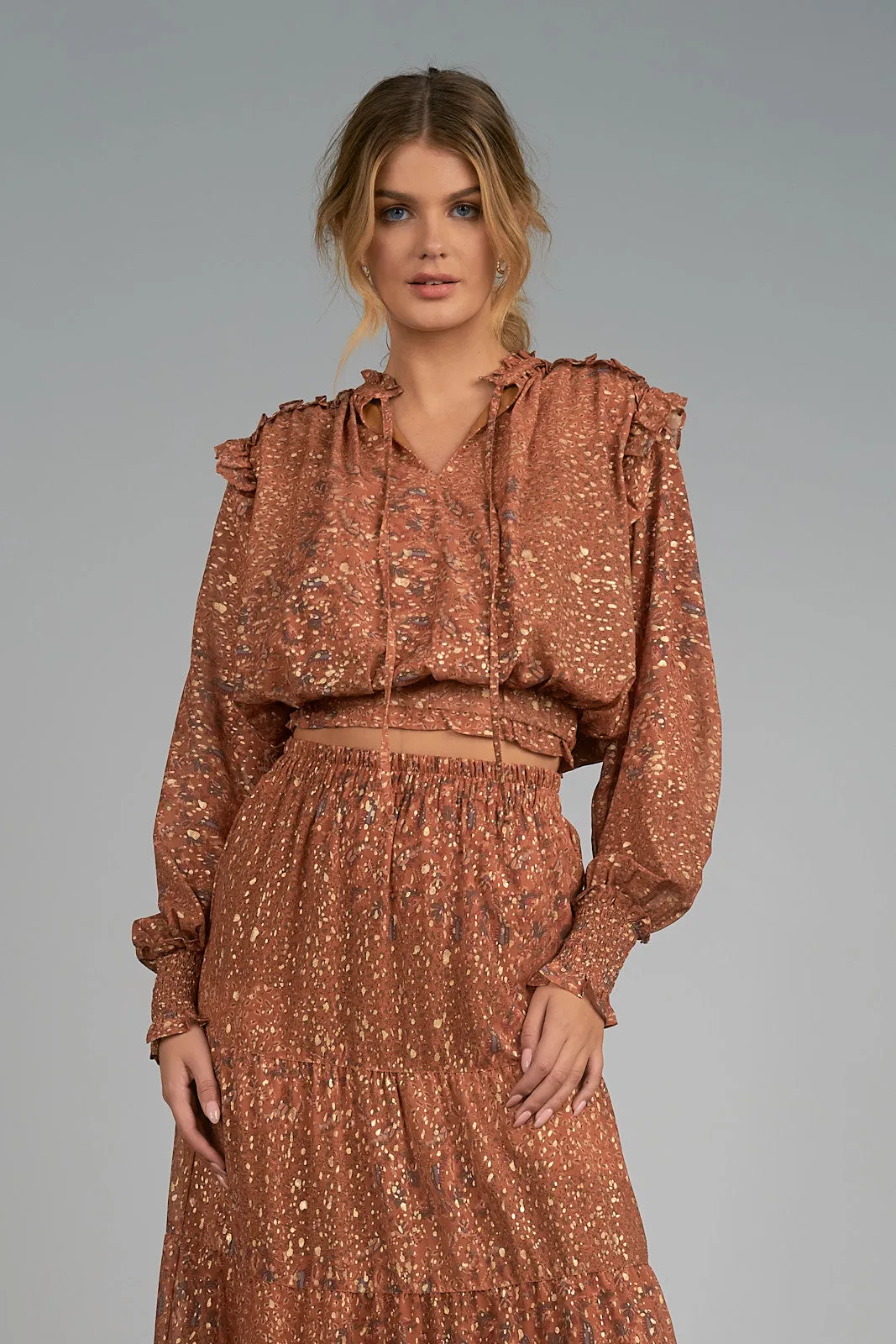 Copper Print Blouse