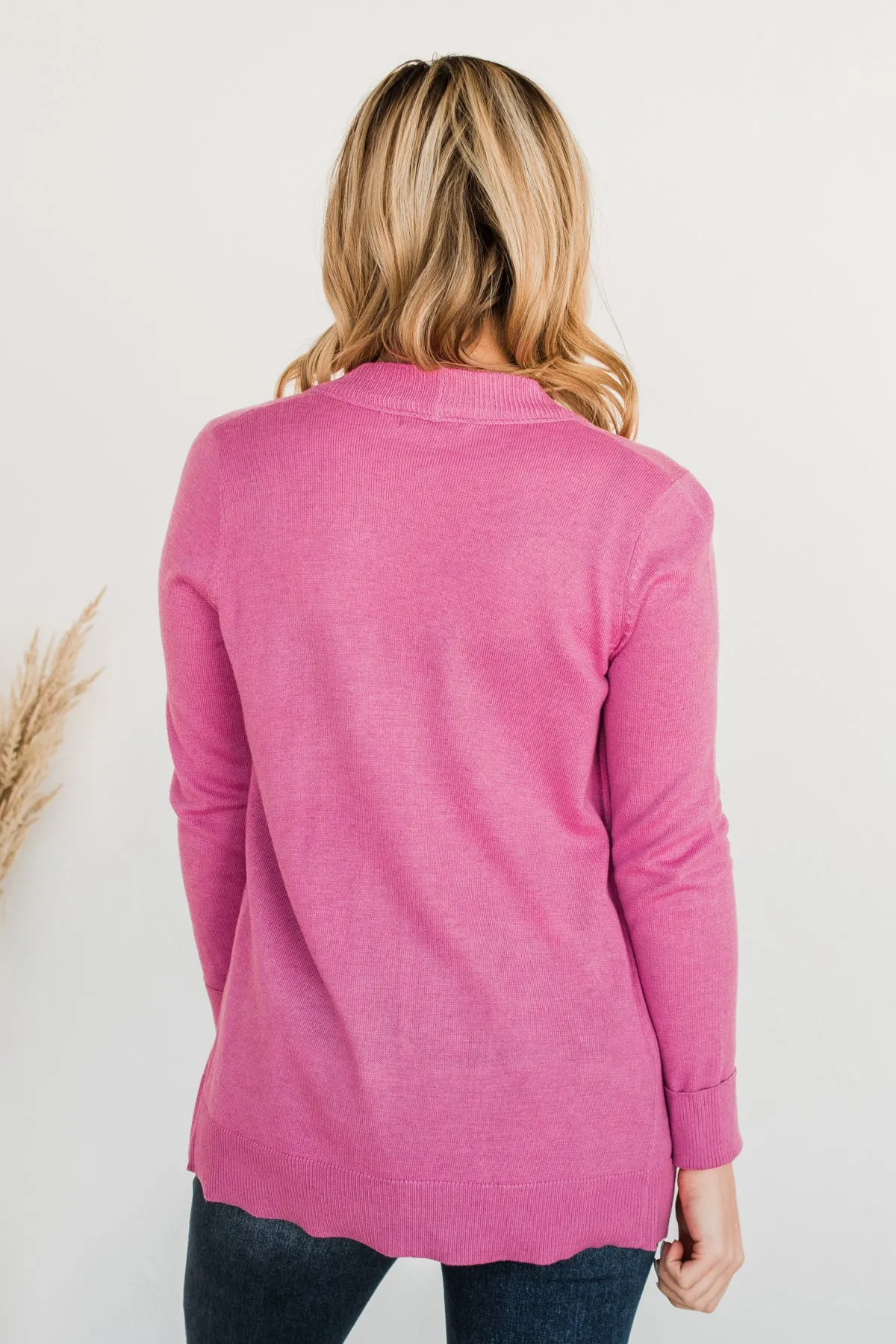 Dance Under The Stars Lightweight Cardigan- Magenta