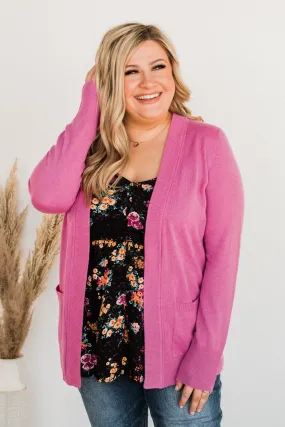 Dance Under The Stars Lightweight Cardigan- Magenta