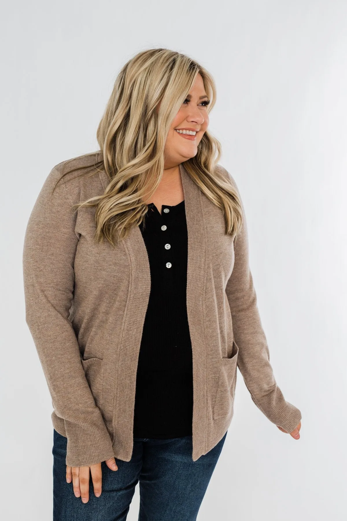 Dance Under The Stars Lightweight Cardigan- Mocha