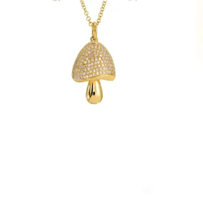 Diamond Mushroom Necklace