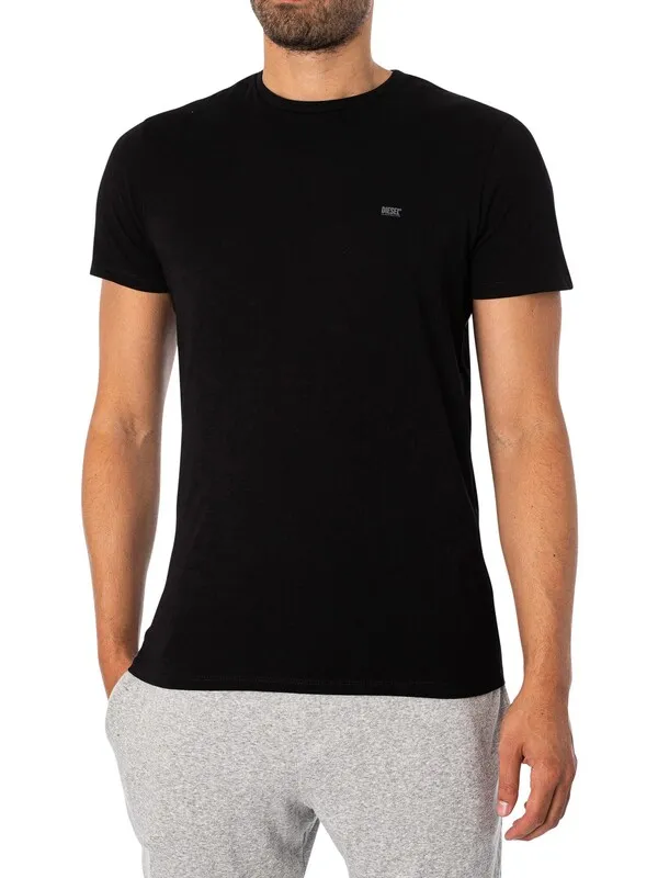 Diesel 3 Pack Lounge Jake T-Shirts - Black/Grey/White