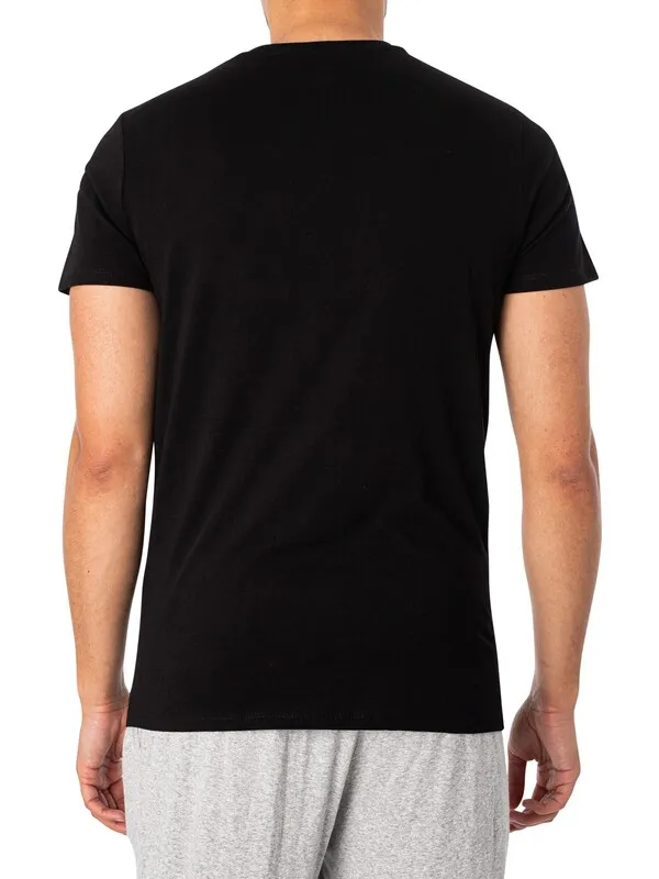 Diesel 3 Pack Lounge Jake T-Shirts - Black/Grey/White