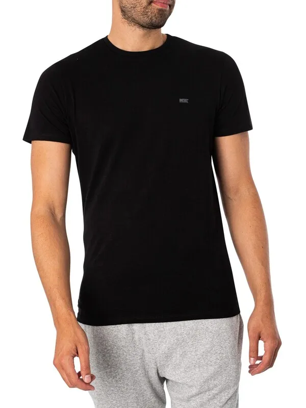 Diesel 3 Pack Lounge Jake T-Shirts - Black/Grey/White