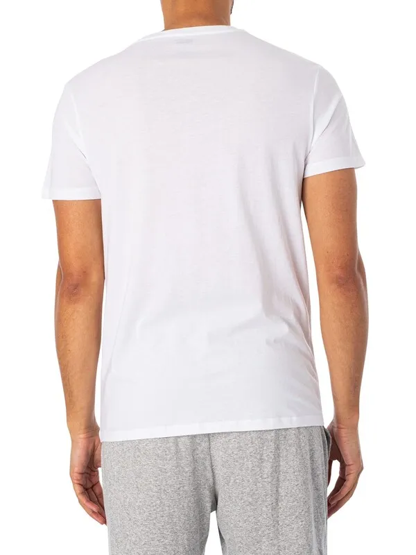 Diesel 3 Pack Lounge Michael V-Neck T-Shirts - White