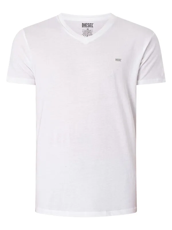 Diesel 3 Pack Lounge Michael V-Neck T-Shirts - White