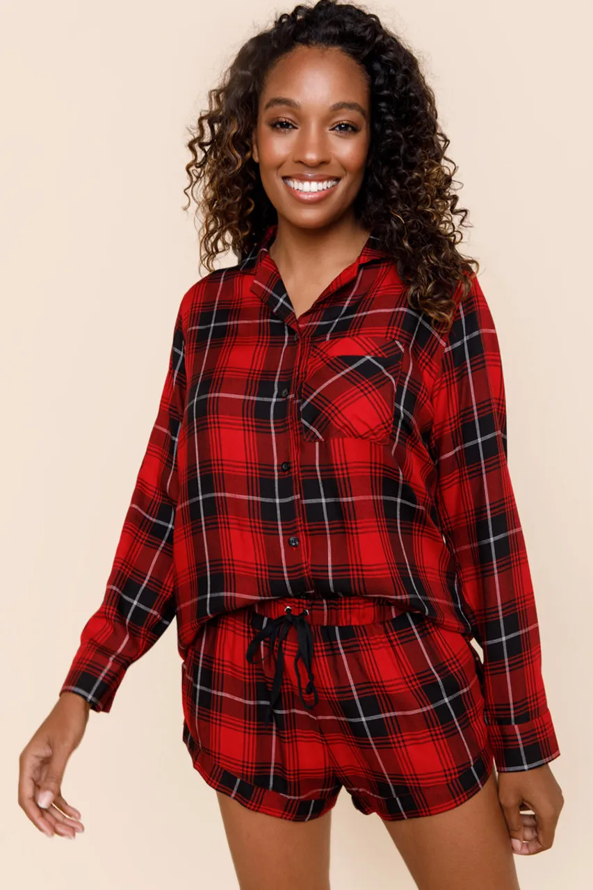 Donna Plaid PJ Shorts