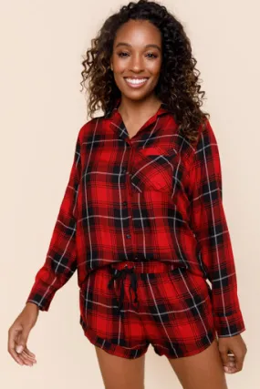 Donna Plaid PJ Shorts