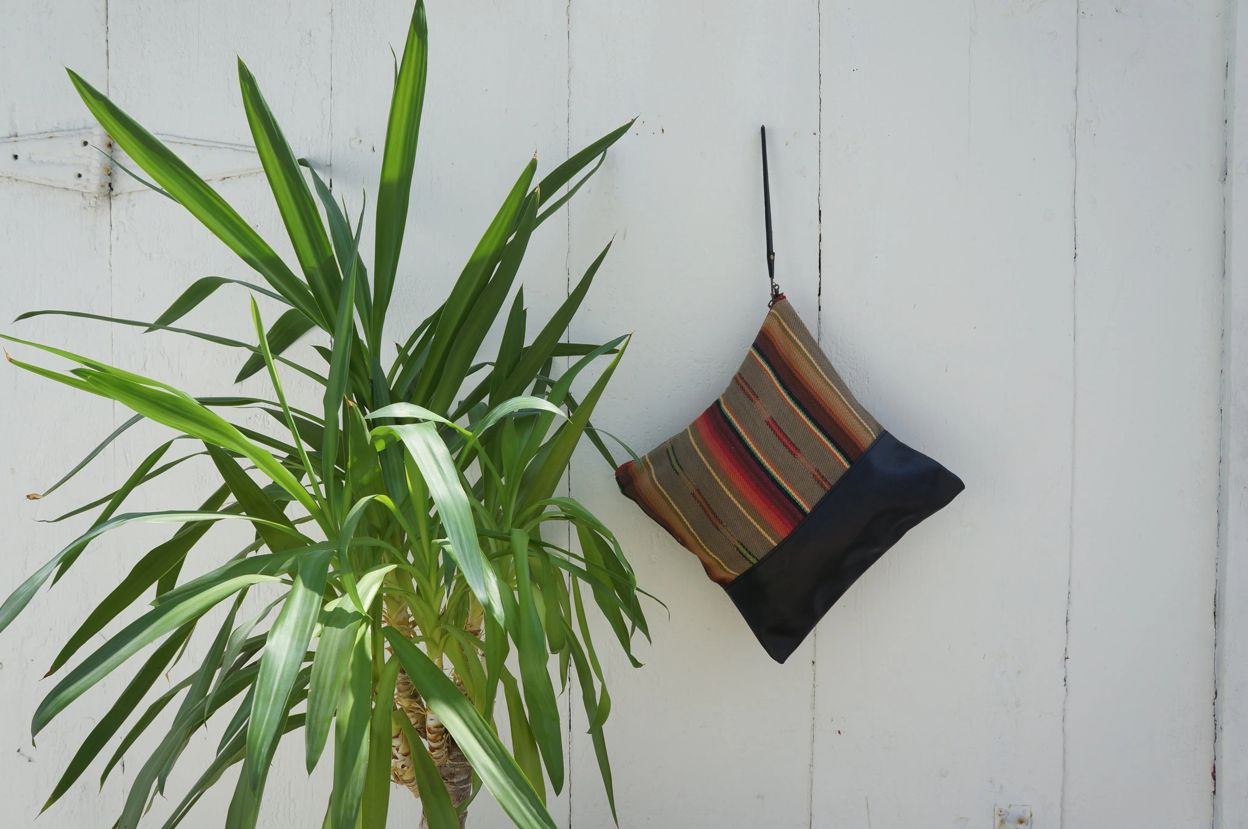 Dorado Large Clutch in Black Leather