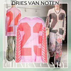 Dries Van Noten  |Crew Neck Street Style Long Sleeves Oversized