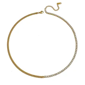 Duo Tennis Chain Necklace