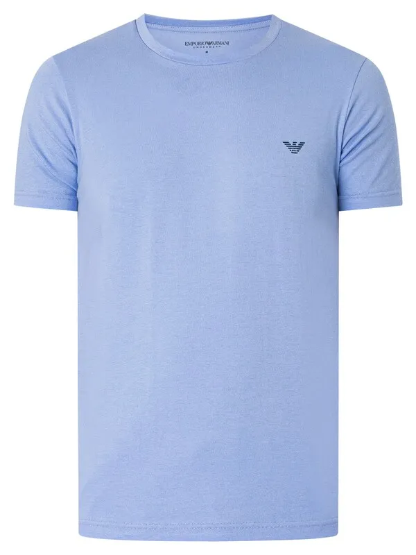 Emporio Armani 2 Pack Lounge Crew T-Shirts - Hortense/Marine